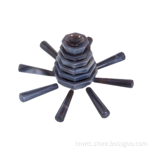Natural Agate Mortar and Pestle Set - Sizes: 60mm, 80mm, 100mm